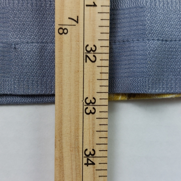 Luau Shirt Mens Size 2XL XXL Hawaiian Blue Gray Yellow Leaves Silk Blend Button - Picture 4 of 9